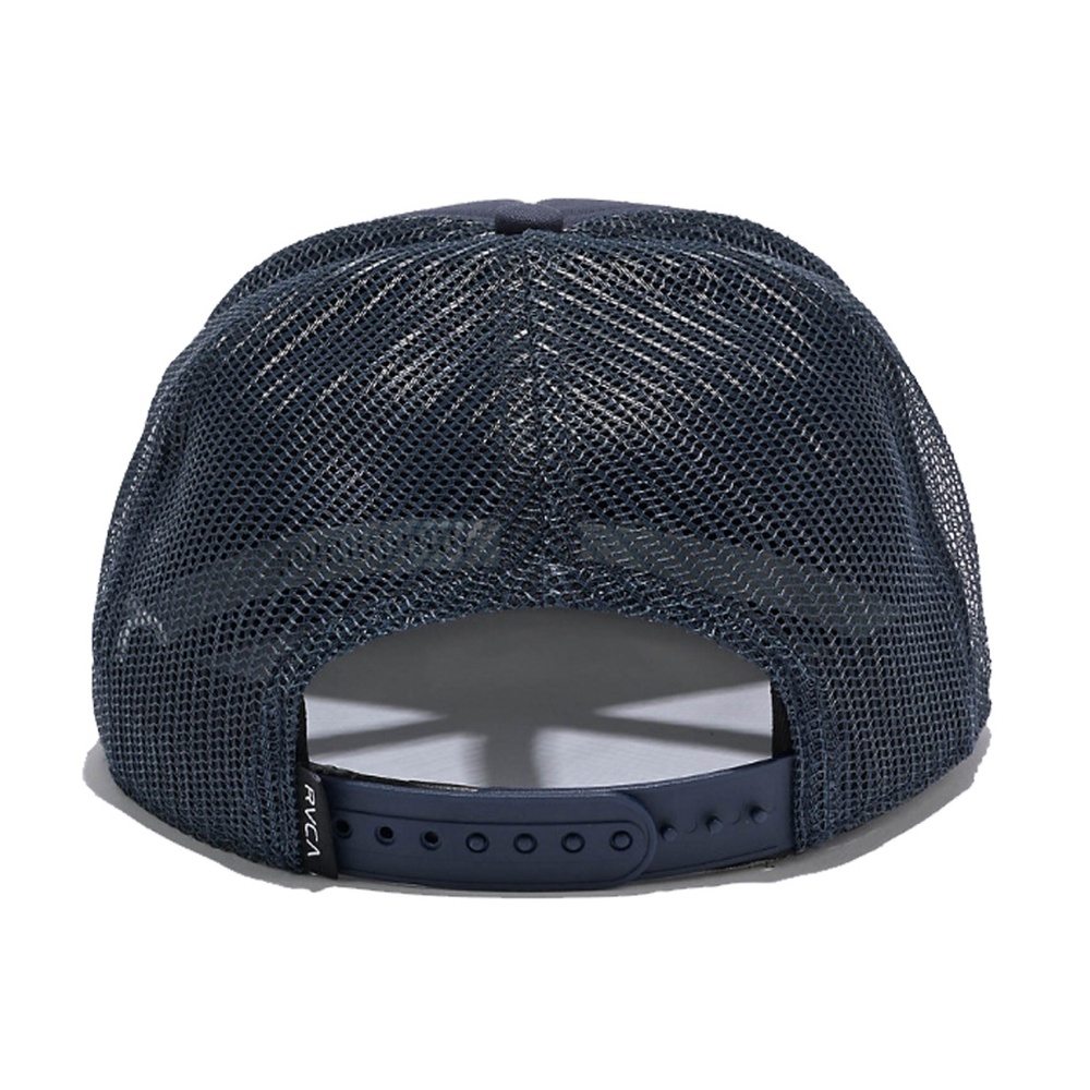 RVCA Buck Navy Trucker Hat New With Tags - Picture 2 of 3